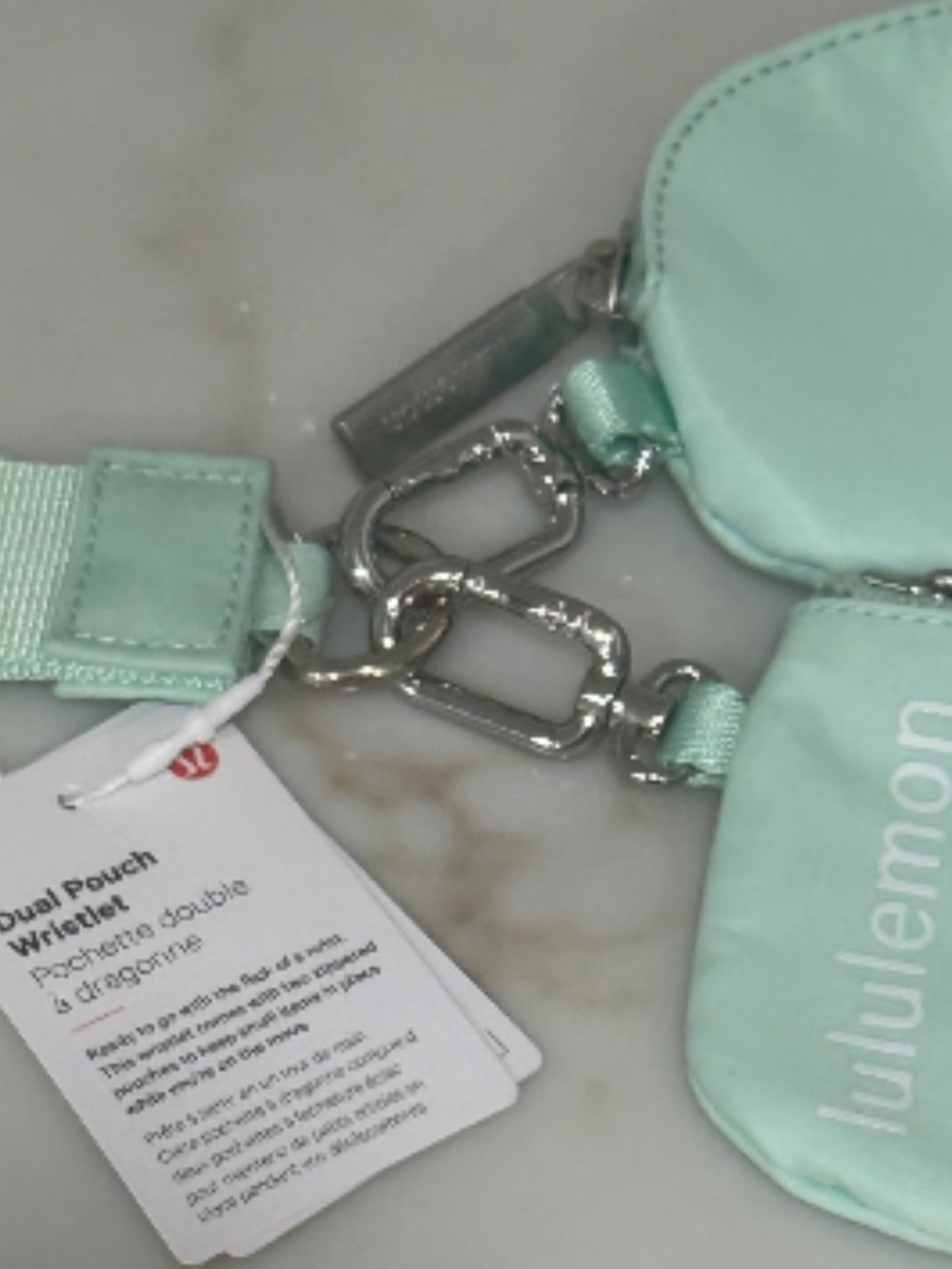 Lululemon athletica Dual Pouch Wristlet mint new purse wallet wristlet - Picture 3 of 4